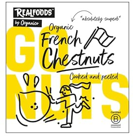 Realfoods by Organico | Organic French Peeled Chestnuts – Ready-to-Eat, Rich & Creamy Texture, Perfect for Snacking, Cooking & Baking, 200g