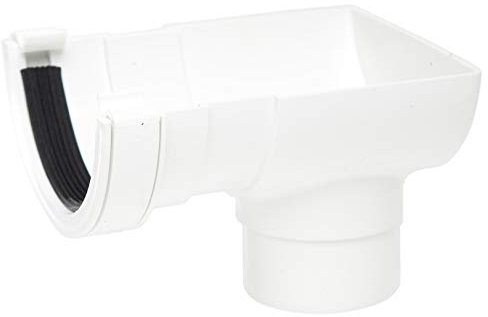 POLYPIPE RR106 bianco terminale di scarico per 112 mm semicircolare grondaie sistema