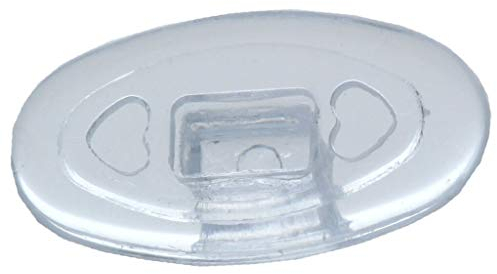 2 Paar (4 Stück) Nasenpads/Brillenpads - Silikon Klicksystem, verschie. Größen (Oval 13mm)