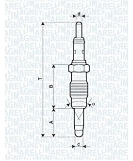 MAGNETI MARELLI Diesel Glühkerze 11V Schlüsselweite: 12mm Gewindemaß:M12X1,25 Glühkerzenausführung:Metall-Glühkerze Kompatibel mit FIAT PUNTO 188 Doblo Cargo 223 Doblo Kombi 119, 223 Strada Pickup 178