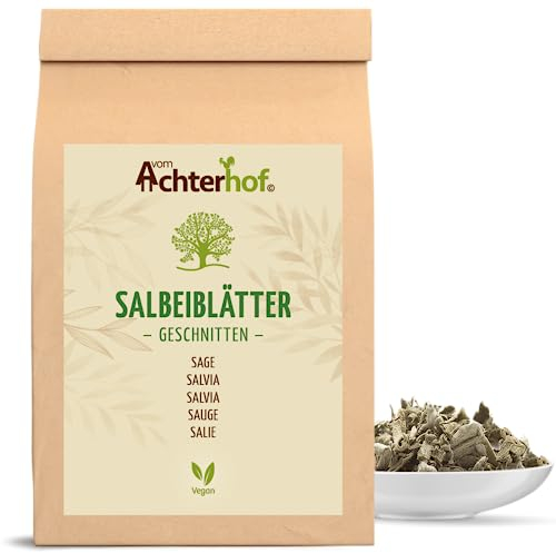 Salbei 1000g | Salbeiblätter getrocknet und geschnitten | Salbeitee | Salbei-Gewürz | vom Achterhof