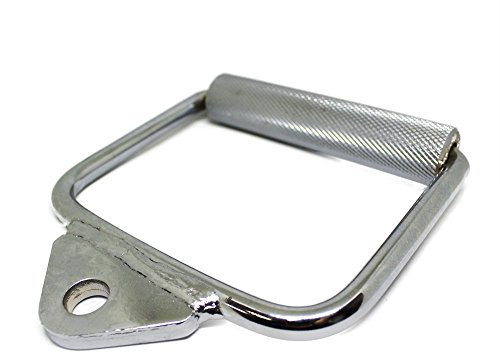 Fitness Health Heavy Duty Single Stirrup Handle - Cable Machine Accessories for Home Gym - Cable Attachment Multi Gym Seated Row Pull Down Bar Grip - Stirrup Handle for Weight Workout - 12 cm Length with 2cm Diameter