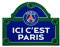 PSG Ici C'est Paris Plaque de Rue Metal Multicolore 25 x 20 x 0,5 cm