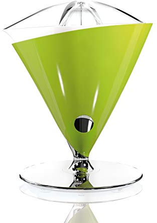 BUGATTI, Vita, Spremiagrumi Elettrico con Caraffa in vetro soffiato temperato inclusa, Capacità 0.6 litri, Filtro in Acciaio Inox, 80 W (Verde Mela)