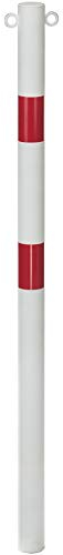 Alberts 782788 Delimitatore Standard SK, disponibile in diverse versioni, da posare nel cemento, bianco, Ø palo 76 mm, altezza sopra pavimento 100 cm