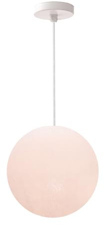 CREATIVECOTTON Dreistrahlige höhenverstellbare LED Hängelampe mit handgearbeiteten Kugeln aus Baumwolle (White - 1-flammig)