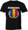 MoonWorks EM WM T-Shirt Herren Fußball Rumänien Flagge Vintage Romania Fanshirt Fan Shirt schwarz L