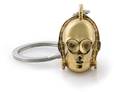 Royal Selangor Handgefertigter Schlüsselanhänger aus der Star Wars-Kollektion, Zinn, C-3PO, 24 Karat vergoldet, Geschenk, Gold, Einheitsgröße