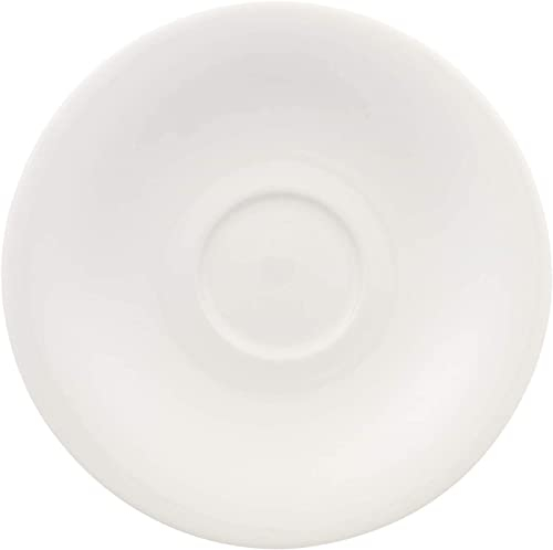 Villeroy & Boch New Cottage Basic - Set di 6 piattini da caffè e tè, 16 cm, in porcellana premium, colore: Bianco