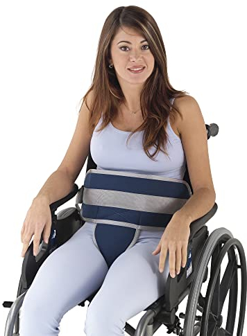 Obbocare - Ceinture Pour Fauteuil Roulant Fixation Abdominale. Soutien Du Tronc Dans Un Chaise Roulante. Ceinture De Sécurité Avec Pièce Périnéale. Ajustement Rapide. Taille 1