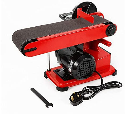 Belt Sander, Disc Sander 350W Bench Sander 1/2hp Sanding Grinding Machine 6 inch Bench Belt Disc Sander Electric Bench Belt and Disc Sander Grinder Kit for Woodworking/Home Renovation