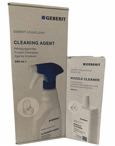 sanvo Geberit Aqua Clean Düsenreiniger 400ml & Aqua Clean Reinigungsmittel 500ml, inkl. sanvo Mikrofasertuch