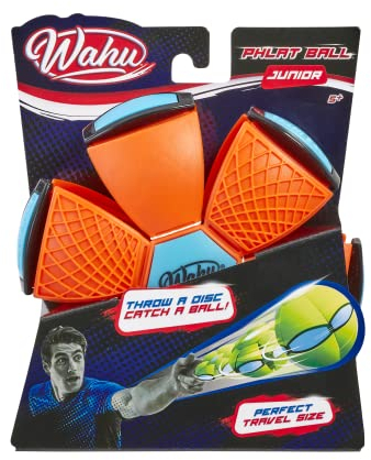Wahu Phlat Ball Junior (Orange), Frisbee Scheibe und Ball für Kinder ab 5 Jahren, Fliegender Outdoor-Spielzeug Handball