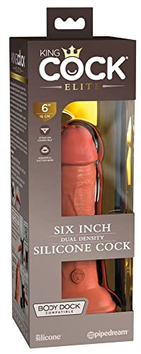 King Cock 6 Silicone Dual Density Cock, Tan, 6 Zoll