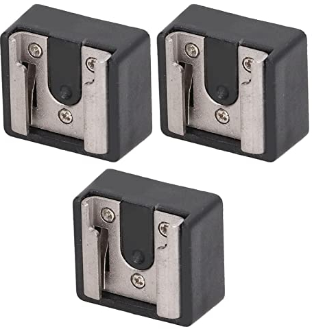 Sxhlseller 3 PCS Blitzschuh-Adapter, Metall-Blitzschuhhalterung mit 1/4-Zoll-Schraubgewinde, Blitzschuh-Schraubadapter für Stativ, Einbeinstativ, Kugelkopf