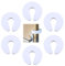 Tope Puerta Bebe, Protector Puertas Bebe, 6PCS Seguridad Puertas Niños Para El Hogar para puertas, ventanas, protección para niños blanco