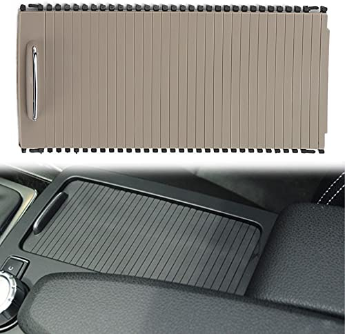Yuecoom Mittelkonsolenrolle, Mittelkonsolen-Gleitrolle Getränkehalter-Blindabdeckung A20468076079051 Ersatz für Mercedes‑Benz W204 W212(Beige)