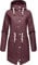 Navahoo Damen wasserdichte Übergangsjacke Regenjacke Flower of Ocean Wine Gr. L