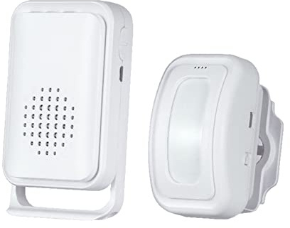 Motion Sensor Doorbell Set with Wireless Remote Control Motion Sensor Detector for Shop Store Office Home Front Door Entry Welcome Doorbell Garage Driveway Alarm