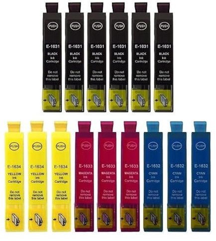 Inkpro 15 kompatible Druckerpatronen T16 XL, T1631, T1632, T1633, T1634 für Workforce WF-2010 2110 2510 2520 2530 2540 2630 2650 2660 2750 2760