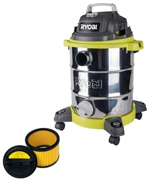 RYOBI Pack Aspirateur Eau et poussière RVC-1530IPT-G - 1500W - 30L - Filtre de Rechange - RAKVACF2030