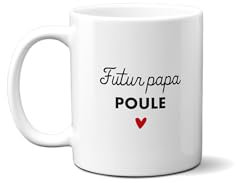 Mug en céramique blanc personnalisé avec Photo échographie · Futur Papa Poule - 33 cl, Céramique - Imprimé en France