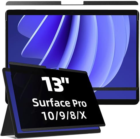 Mamol Magnétique Filtre de Confidentialité Compatible avec Surface Pro10/9/8/X, Amovible Protection Ecran Surface Pro 8/X/9/10, Film Anti Regard/Filtre Lumière Bleue Surface Pro 13 Pouces