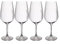 MIKASA Treviso Crystal Red Wine Glasses, 600ml, Set of 4 Lead-Free, Clear Fine Glasses with Rippled Effect for Celebrations