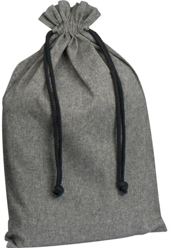 Baumwollbeutel / Kordelzug Stofftasche / Farbe: anthrazit