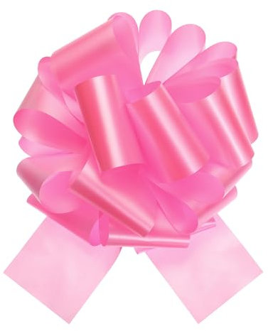 QUARKZMAN 30cm Fiocchi Regalo Fiocco Grande da Tirare Fiocco Metallico Gigante Auto per Regali Nozze Confezioni Regalo Natale, Rosa