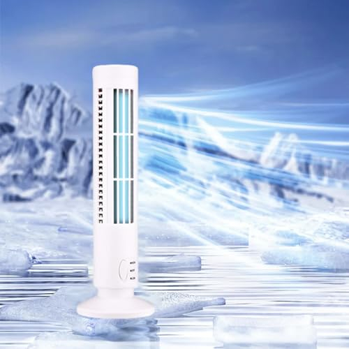 Silent Tower Fan for Bedroom, 2024 Tower Fan, LED Bladeless Fan, Mini Vertical Air Conditioner, Silent Oscillating Fan, Energy Saving for Home and