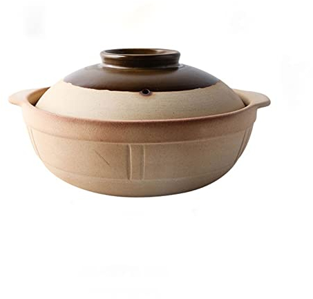 HLDMUXBF Pentola, casseruola for uso domestico retrò Pentola for zuppa da 2 litri Stufa a gas Usa pentola profonda in ceramica Casseruola