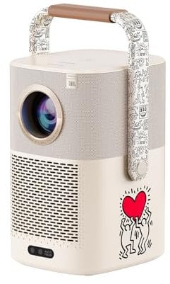 【Son JBL et Batterie Intégrée】 Videoprojecteur WiFi Bluetooth T2, Projecteur Portable Natif 1080P Auto Focus/Keystone, Haut-Parleur 2X8W (K.H.Edition)