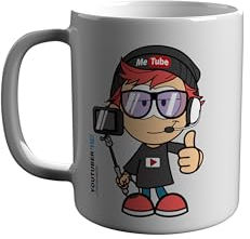 CyP Brands-Me Humanity- Tasse, Frühstückstassen, Küchenutensilien, lustige Tassen, Youtuber-Charakter, Weiß, offizielles Produkt
