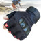 MTTXY LED Flashlight Gloves, LED Outdoor Riding Gloves, Light Gloves Tool, White/Green/Red Half-Finger Gloves for Camping Fishing Car Repairing Hiking,White