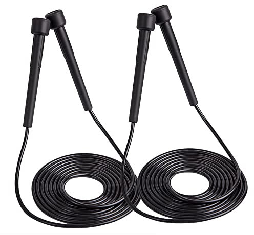 Corde à sauter rapide pour hommes, femmes et enfants, corde à sauter rapide sans enchevêtrement, longueur réglable, corde à sauter en PVC solide, corde à sauter de vitesse pour fitness, crossfit