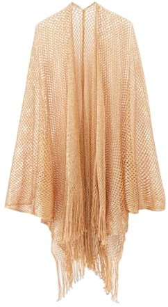 Estola chal elegante, fina y con flecos, bufandas vintage brillantes de color sólido para ceremonia