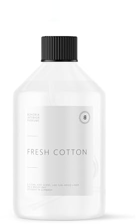 BOHORIA® Raumspray Refill 1000ml Nachfüllpack Lufterfrischer mit Frische Wäsche Duft – stimulierender und frischer Raumduft für ein einzigartiges Dufterlebnis (Refill 1000ml, Fresh Cotton)