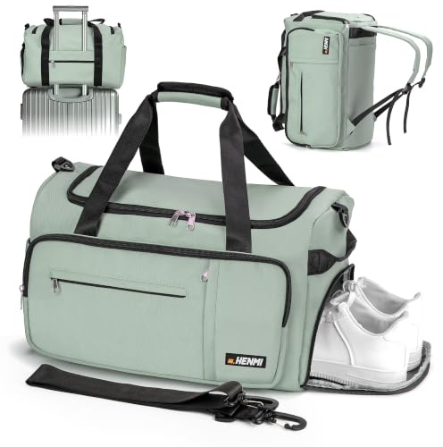 HENMI 43L Sporttasche & Reisetasche für Herren und Damen(Grün)