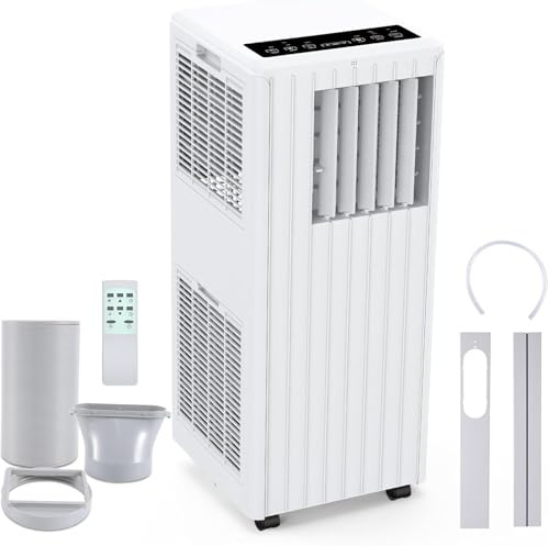 RBFGYIOP Aire Acondicionado Portatil 9000 BTU (2250 Frigorías), 4 en 1 Climatizador Pingüino Sin Unidad Exterior, Enfría, Ventila y Deshumidifica,Temporizador,Para Hogar u Oficina hasta 30 m²