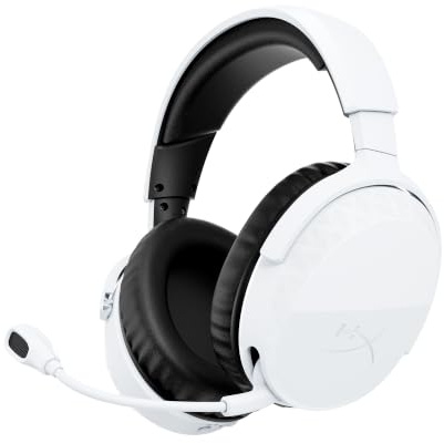 HyperX CloudX Stinger 3 Kabellose Gaming-Kopfhörer für PS5 | Bluetooth 5.2 und 2,4 GHz, bis zu 80 Stunden Akkulaufzeit, 50-mm-Treiber, Mikrofon, Weiß