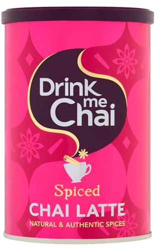 Drink Me Chai Spiced Chai Latte 250g (Paquete de 1) Solo se Agrega Agua | Té de Chai Latte en Polvo (16 porciones)