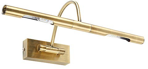 MiniSun | Capri Adjustable Antique Brass Mains Powered Display Wall Light | Hardwired Picture & Display Lights, Home Décor & Improvement Essential | Includes LED Bulb | Mains Wired