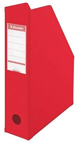 ESSELTE Lot de 5 Boîtes à pan coupé Porte-revues PVC dos 10 cm Livré à plat Rouge