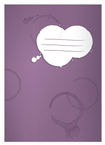 Kartenkaufrausch 4 Coole Flecken DIN A4 Schulhefte, Rechenhefte mit Kaffee Tassen Rändern auf lila Lineatur 22 (Kariertes Heft)