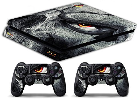 Skin Compatible para PS4 Slim HD - Limited Edition Decal Cover Adhesivo Slim Bundle (Craneo Ojo)