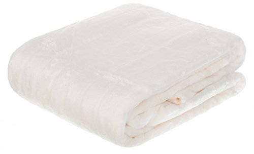 Brandsseller Felldecke Kuscheldecke Nerzfelloptik - 180 x 220 cm | 1450g - Creme-Weiß