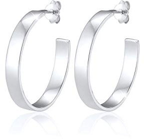 Elli Ohrringe Damen Creolen Basic Geo Blogger in 925 Sterling Silber