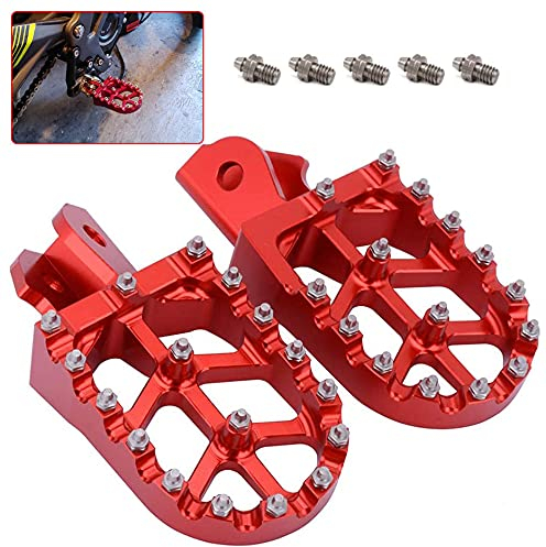 JFG RACING Cale Pied Moto,Repose-Pieds Moto pour SMS125 SM400R 449 SMR/TC/Te/TXC 450 SMR/TC/Te SM450R SM450RR TXC450 SM510R 510 TC/Te/TXC/SMR 511 SMR/Te/TXC 570 SMR/TC/Te SM610R-Rouge