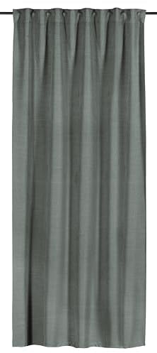 Elbersdrucke Perfect Groove 07 Gardine mit verdeckten Schlaufen, Polyester, grau, 255 x 135 cm